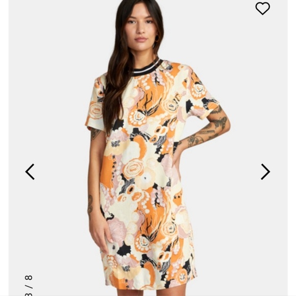 RVCA NWOT Tomboy Retro Printed Ringer Neck Dress - Picture 2 of 16